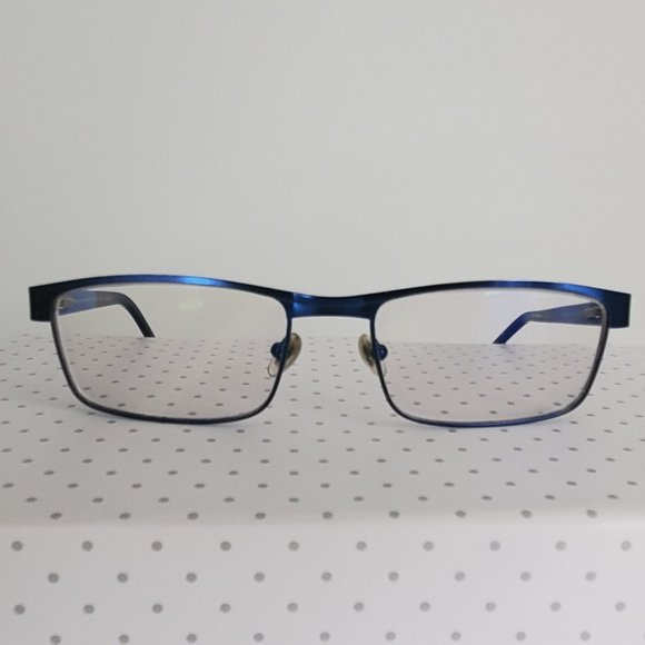 DANNY GOKEY Men's Eyeglass Frames Eyewear Blue Metallic Academia Preppy Office - Picture 2 of 13